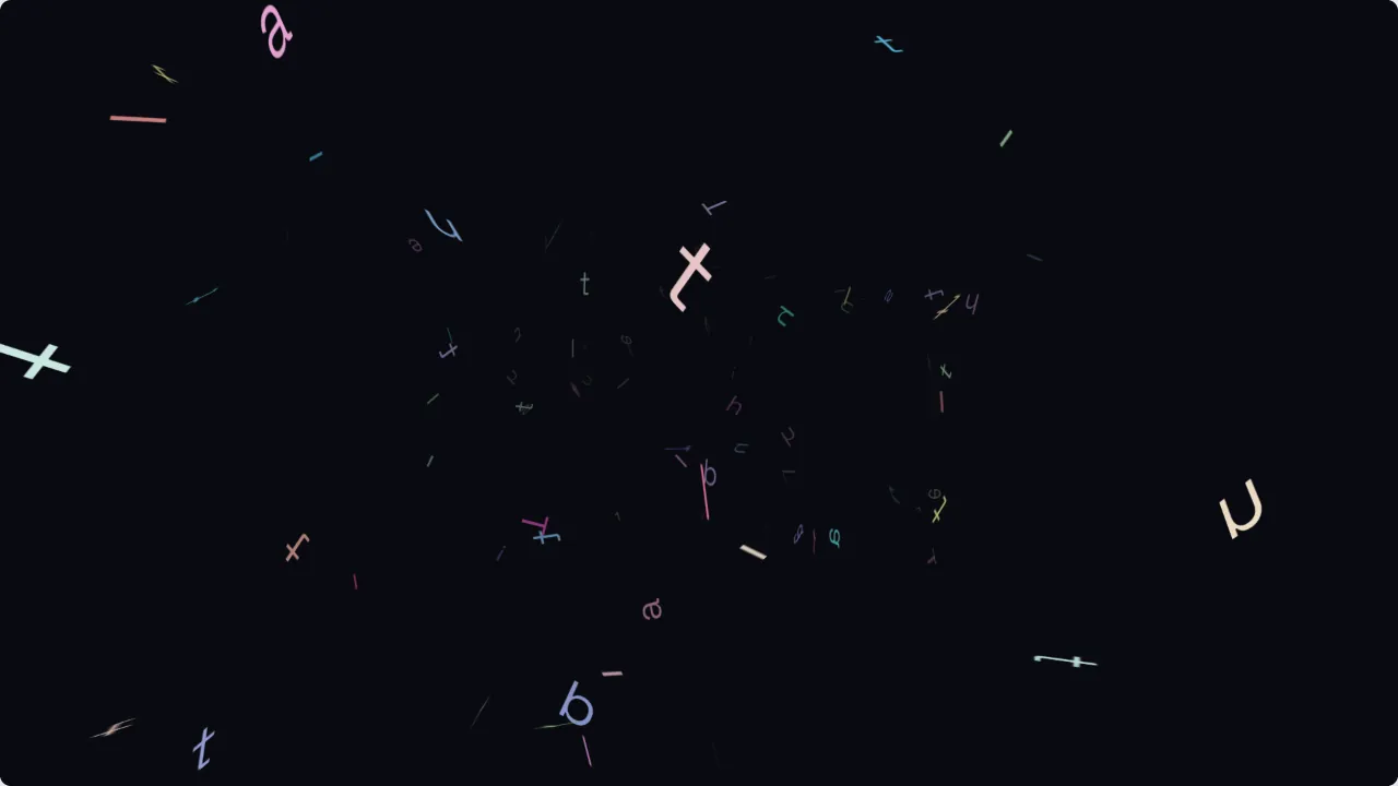 Catch a Sign — drifting kinetic letters