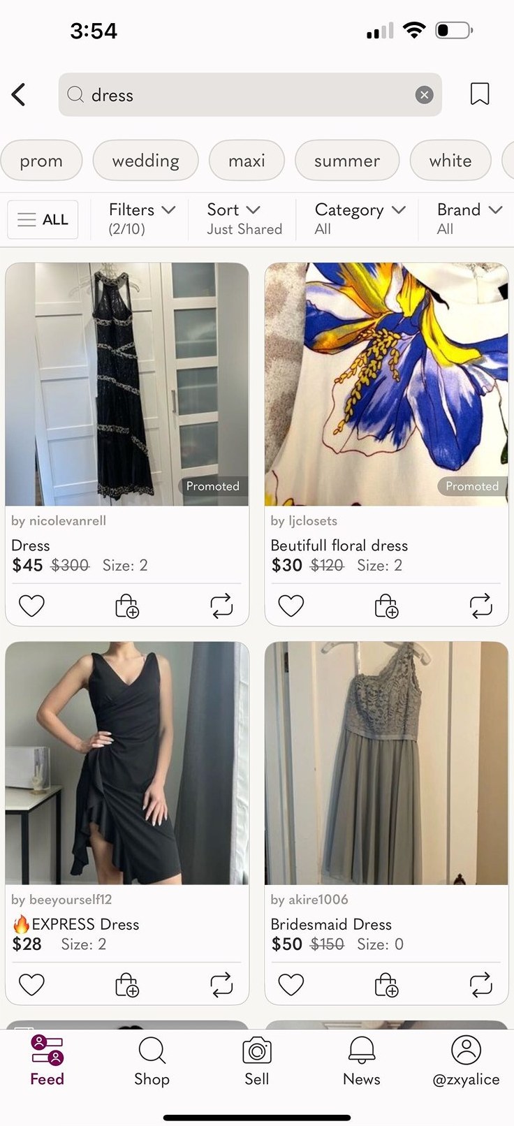Original search grid — dense layout with small cramped images
