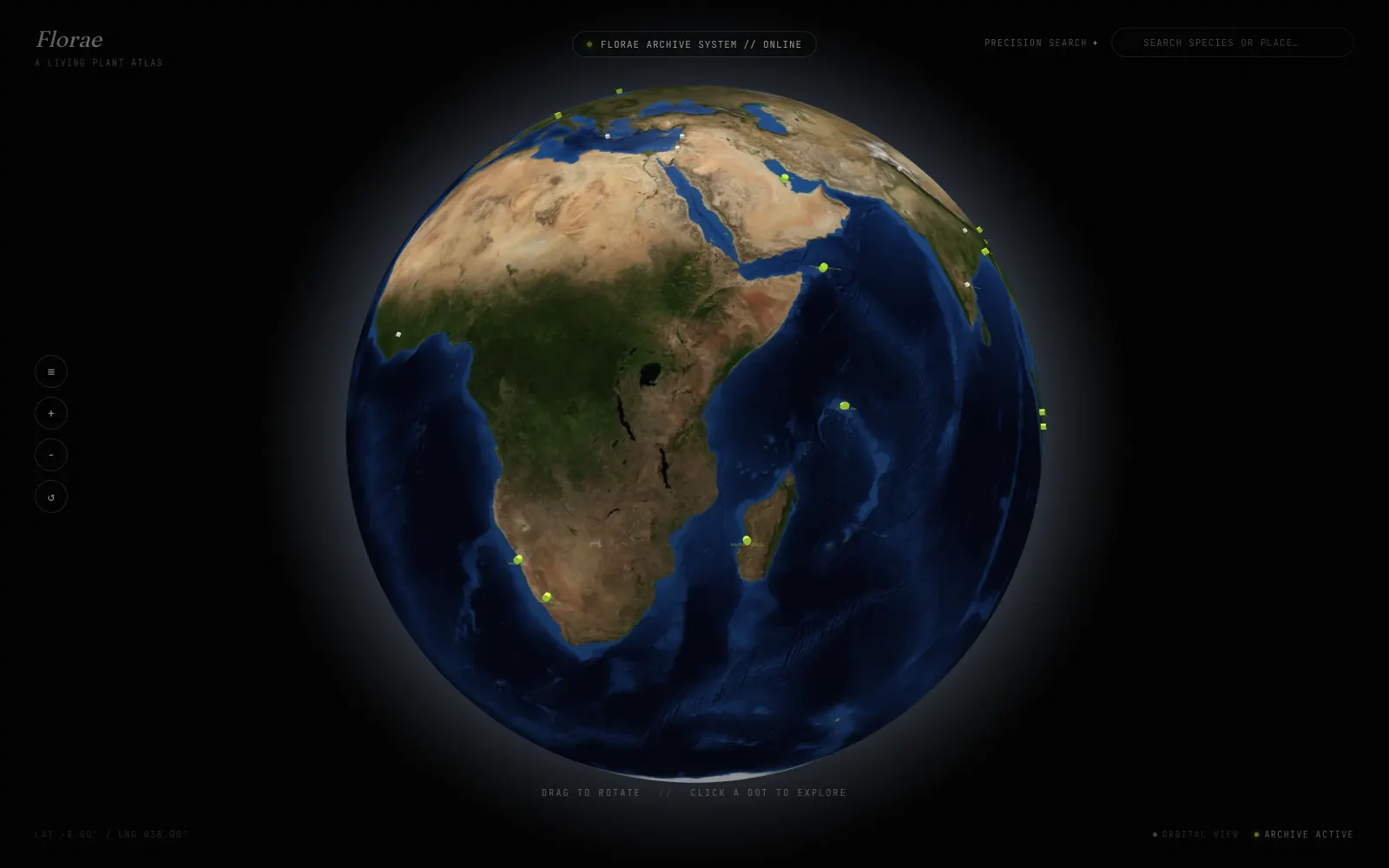 Florae — a 3D atlas of rare plants, mini preview